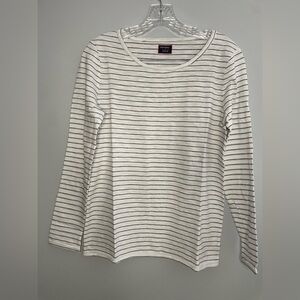 UNTUCKit Women's Leoville Long Sleeve Shirt Blouse Size Medium Striped NWT Top